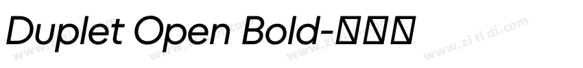 Duplet Open Bold字体转换